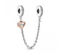 Pandora Moments Women's Sterling Silver Family Heart Bracelet Charm