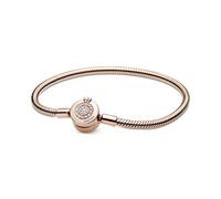Pandora Pandora Rose Pulsera Moments en Pandora Rose Corona Brillante con cadena de serpiente 589046C01 19