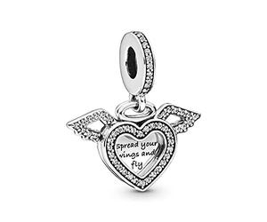 Pandora Passions Colección de plata de ley con diseño de corazón y alas