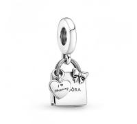 Pandora Passions Colgante con diseño de bolso de compra Pandora de plata de ley