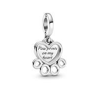 Pandora Passions Colgante con diseño de huella de pata de plata de ley