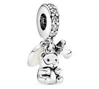 Pandora Passions Colgante de plata con circonita cúbica transparente y esmalte plateado