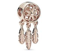 Pandora Passions Dije de plata con diseño de atrapasueños espiritual chapado en oro rosa de 14 quilates
