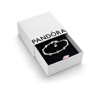 Pandora Passions Pulsera con diseño de estrellas celestiales de plata de ley con circonitas cúbicas transparentes, 18