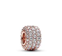 Colgante Pandora Moments Dije chapado en oro rosa de 14 quilates con circonitas cúbicas transparentes