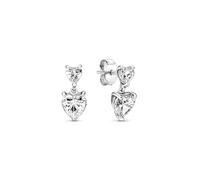 Pandora - Pendientes brillantes de doble corazón
