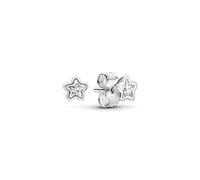 Pandora Pendientes para mujer, plata de ley 925 y circonitas transparentes, talla brillante - 290597CZ, Plata de ley, Circonia cúbica