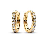 Pandora Pendientes Pendientes de Aro Abrazo Brillante Con Recubrimiento Oro 14k 263015C01