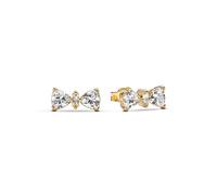 Pandora Pendientes de plata de ley con aleación dorada y circonita, 263507C01, Klar, Plata de ley, Circonia cúbica