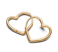 Pandora Pendientes Pendientes de Aro Corazón Asimétrico 268307C00