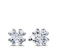 Pandora Pendientes Pendientes de botón con forma de trébol de la suerte brillante 294500C01