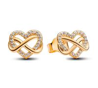 Pandora Pendientes Pendientes de Botón Corazón Infinito Brillante 262667C01