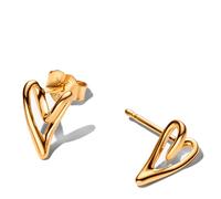 Pandora Pendientes Pendientes de Botón Corazón Pequeño Forma Orgánica 264393C00