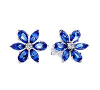 Pandora Pendientes Pendientes de Botón Herbario Azul Brillante 292407C01