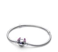 Pandora Disney Stitch 593738C01-17 - Pulsera de plata de ley con eslabones de serpiente (17 cm), 593738C01-17, Plata de ley, No es una piedra preciosa