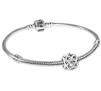 PANDORA Pulsera con diseño de infinito 08051 | Conjunto de joyas de plata con colgante para mujer, símbolo de la eternidad como símbolo de amor