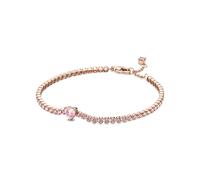 Pandora Pulsera con un recubrimiento en oro rosa de 14k Corazón Brillante 580041C01 16