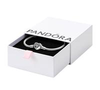 Pandora Pulsera de cadena de serpiente con diseño de árbol genealógico con cierre en forma de corazón, 16
