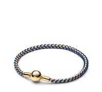 Pandora Pulsera Cadena Caja Cordón Azul en Plata de Ley | 17 cm