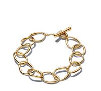 Pandora Pulsera de mujer con forma orgánica de color dorado 563864C00, 563864C00-3, Plata de ley, No es una piedra preciosa