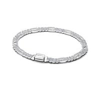 PANDORA Pulsera de mujer de plata ovalada con circonitas 594227C01, 20cm, Plata de ley, Circonita cúbica