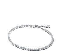 PANDORA Pulsera de tenis para mujer, plata y circonita, 593927C01, 16cm, Plata de ley, Circonita cúbica