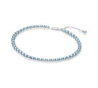 PANDORA Pulsera de tenis para mujer, azul claro, plata 591469C03, 591469C03-20, Plata de ley, Circonita cúbica