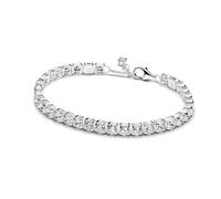 Pandora Pulsera de tenis para mujer, plata y circonita, 593539C01, 16cm, Plata de ley, Circonita cúbica