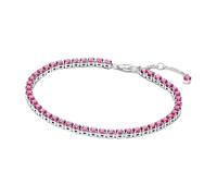 PANDORA Pulsera de tenis rosa brillante de plata de ley con cristales de la colección Timeless 591469C04-16 (16 cm), 591469C04-16, Plata de ley, Circonita cúbica