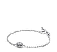 Pandora Pulsera en plata de ley Halo Brillante Corte Pera 593001C01 18