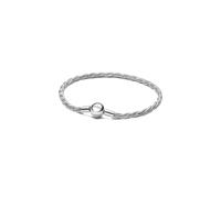Pandora Pulsera Cadena de Serpiente Trenzada Con Cierre de Bola de en Plata de Ley | 17 cm