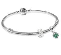 Pandora Pulsera Mujer Plata 925 Starter Set Amuletos Cristal 68629