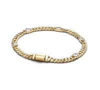 PANDORA Pulsera para mujer, color dorado, circonita, corazón, 564226C01, 20cm, Plata de ley, Circonita cúbica