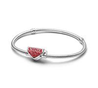 PANDORA Pulsera para mujer de plata 925 Stranger Things 593572C01, 18cm, Plata de ley, No es una piedra preciosa