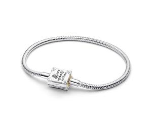 PANDORA Pulsera para mujer, diseño de princesas Disney 564379C01, 17 cm, Plata de ley, No es una piedra preciosa