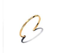 Pandora Pulsera trenzada abierta chapada en oro de 14 quilates, de la colección Essence, longitud: 16 cm, 563869C00-1, 563869C00-1, Plata de ley, No es una piedra preciosa