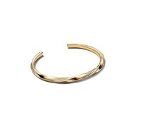 Pandora Pulsera trenzada abierta chapada en oro de 14 quilates, de la colección Essence, longitud: 19 cm, 563869C00-3, 563869C00-3, Plata de ley, No es una piedra preciosa
