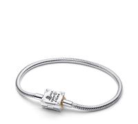 PANDORA Pulsera para mujer, diseño de princesas Disney 564379C01, 17 cm, Plata de ley, No es una piedra preciosa