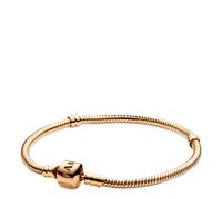 Pandora Barrel Clasp Snake Chain Bracelet 563390C00, 23 cm, Oro amarillo, Sin gemas
