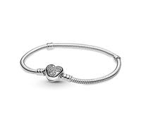 PANDORA Pulsera Disney Moments Mickey Mouse Corazón 599299C01-18 plata