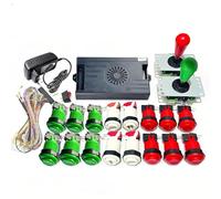 Pandora Saga Box DX Special Plus 9800 en 1, kit de bricolaje de 8 vías, joystick de estilo americano, botón de presión para consola de juegos de arcade (rojo y verde)