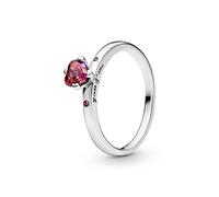 Pandora San Valentín Joyería Anillo Corazón circonitas rosas y rojas 196574CZRMX 56