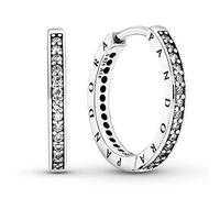 Pendientes Aro PANDORA 290558CZ Mujer Plata Circonita Blanco