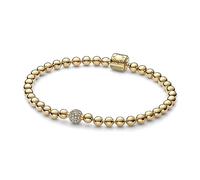 PANDORA Signature Pulsera con engaste pavé y cuentas, 21