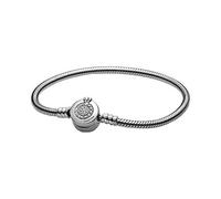 Pandora Timeless Anillo con diseño cuadrado de plata de ley con circonitas cúbicas transparentes, talla 58