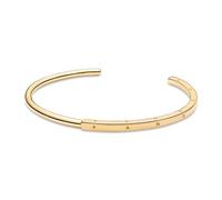 PANDORA Signature Pulsera rígida abierta I-D chapada en oro de 14 quilates