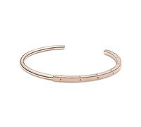 PANDORA Signature Anillo con diseño de corona centelleante transparente de plata de ley con circonitas cúbicas transparentes, talla 56