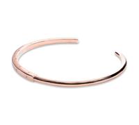 PANDORA Signature Pulsera rígida abierta I-D chapada en oro rosa de 14 quilates, 3
