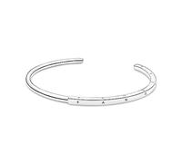 PANDORA Signature Pulsera rígida abierta I-D de plata de ley, 3