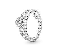 Pandora Signature Women's Sterling Silver Princess Tiara Crown Cubic Zirconia Ring